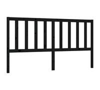 vidaXL Tête de lit Noir 206x4x100 cm Bois massif de pin