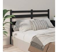 vidaXL Tête de lit Noir 206x4x100 cm Bois massif de pin