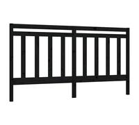 vidaXL Tête de lit Noir 206x4x100 cm Bois massif de pin