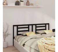 vidaXL Tête de lit Noir - Bois de pin massif 206 cm
