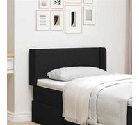 vidaXL Tête de lit noire Noir Bois et tissu Standard Durable 346578 Noir