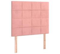 vidaXL Tête de lit simple en velours rose 100x5x118/128 cm
