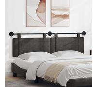vidaXL Tête de lit suspendue Avec lumière LED Noir PU antique