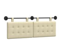 vidaXL Tête de lit Suspendue Simili Cuir, Tête de lit Moderne, Fixation Murale Chic, Design Flexible, PVC déco intérieure, Gain de Place, Confort Minimal