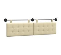 vidaXL Tête de lit Suspendue Simili Cuir, Tête de lit Moderne, Fixation Murale Chic, Design Flexible, PVC déco intérieure, Gain de Place, Confort Minimal
