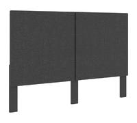 vidaXL Tête de lit - Tissu Gris foncé