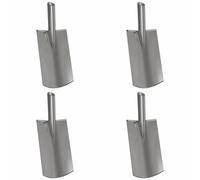 vidaXL Tête de pelle 4 pcs Argent 43 x 17 cm Acier enduit de poudre