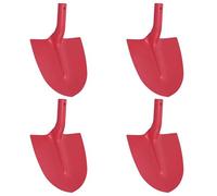 vidaXL Tête de pelle 4 pcs Rouge 39,5 x 27,5 cm Acier enduit de poudre