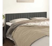 vidaXL Têtes de lit 2 pcs - Gris foncé