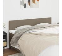 vidaXL 2 x Têtes de Lit Meubles de Chambre à Coucher Accessoires de Lit Simple Têtes de Cadre de Lit Intérieur Taupe 90x5x78/88 cm Tissu 345828 Taupe G