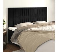 vidaXL Tête de Lit Meubles de Chambre à Coucher Accessoires de Lit Simple Têtes de Cadre de Lit Intérieur Noir 180x5x118/128 cm Velours