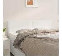 vidaXL Têtes de Lit Meubles de Chambre à Coucher Accessoires de Lit Simple Têtes de Cadre de Lit Intérieur Blanc 144x5x78/88 cm Similicuir