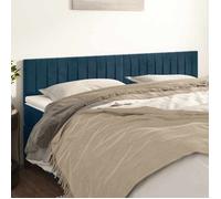 vidaXL Têtes de lit Bleu foncé 160 x 5 x 78/88 cm Velours 346268