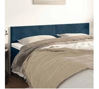 vidaXL Têtes de lit 345862 - Velours bleu foncé 200 x 5 x 78/88 cm