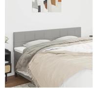 vidaXL Têtes de lit Gris clair 200x5x78/88 cm Tissu 346088