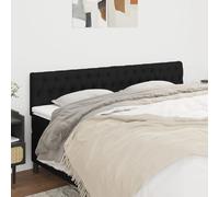 VIDAXL Têtes de lit - Noir - Lot de 2 - 100x7x78/88 cm Tissu