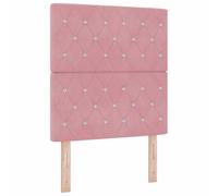 vidaXL Têtière LED Rose 80 cm Velours | Lignes minimalistes et peu de décoration, position réglable avec deux options de hauteur, bande LED RVB pour une
