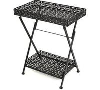 vidaXL Theetafel vintage stijl inklapbaar 58x35x72 cm metaal zwart 245941 Noir G