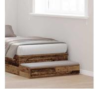 vidaXL Tiroirs de lit avec tiroir Bois ancien 80 x 36,5 x 16,5 cm 866929
