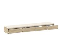 vidaXL Tiroirs de lit avec tiroir Chêne Sonoma 180 x 36,5 x 16,5 cm, Rangement super spacieux, table de chevet minimaliste, meuble de nuit durable, mobilier compact, essentiels pour chambre moderne, b