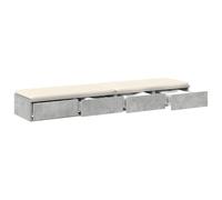 vidaXL Tiroirs de lit avec tiroir Gris béton 140 x 36,5 x 16,5 cm, Rangement généreux, déco Minimaliste, Meuble stylé pour Chambre, tiroir Moderne avec Ouverture Push