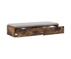 vidaXL Tiroirs de lit Chêne fumé 80 x 36,5 x 16,5 cm Bois d'ingénierie | Un style moderne qui donne un coup de frais à n'importe quelle pièce, Deux tiroirs pratiques pour ranger vos affaires,