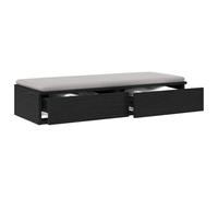 vidaXL Tiroirs de lit Chêne noir 80 x 36,5 x 16,5 cm Bois d'ingénierie | Surface lisse pour un look moderne, Deux tiroirs spacieux pour organiser vos affaires, En bois d'ingénierie durable