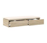 vidaXL Tiroirs de lit Chêne Sonoma 100 x 36,5 x 16,5 cm | Aspect simple et épuré, Deux tiroirs pour tes affaires, Fabriqué en bois d'ingénierie robuste