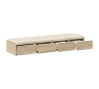 vidaXL Tiroirs de lit Chêne Sonoma 120 x 36,5 x 16,5 cm | Le style moderne rend la table super pratique dans n'importe quelle pièce, Quatre grands tiroirs pour un rangement malin,