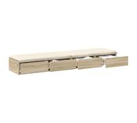 vidaXL Tiroirs de lit Chêne Sonoma 140 x 36,5 x 16,5 cm | Un style moderne qui va trop bien dans n'importe quelle pièce, Trois tiroirs spacieux, parfaits pour trier vos affaires,
