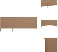 vidaXL Tissu brise-vent 3 pièces 400 x 80 cm Taupe - Parasols & Ecrans solaires