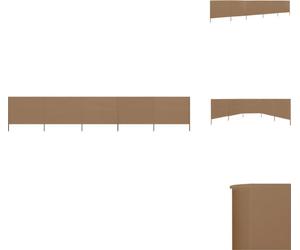 vidaXL Tissu brise-vent 5 pièces 600 x 120 cm Taupe - Parasols & Ecrans solaires