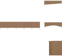 vidaXL Tissu brise-vent 5 pièces 600 x 160 cm Taupe - Parasols & Ecrans solaires