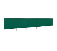 vidaXL Paravent brise-vent 5 panneaux tissu 600 x 160 cm vert