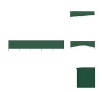vidaXL Tissu brise-vent 5 pièces 600 x 160 cm Vert - Parasols & Ecrans solaires