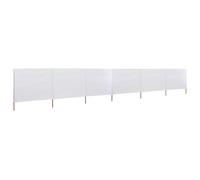 vidaXL Tissu brise-vent 6 pièces 800 x 120 cm blanc sable