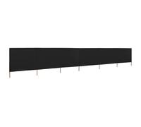 vidaXL Tissu brise-vent 6 pièces 800 x 160 cm noir