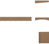 vidaXL Tissu brise-vent 6 pièces 800 x 160 cm Taupe - Parasols & Ecrans solaires