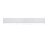 vidaXL Tissu brise-vent 6 pièces 800 x 80 cm Blanc