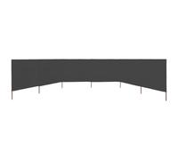 vidaXL Tissu brise-vent 6 pièces 800 x 80 cm Gris