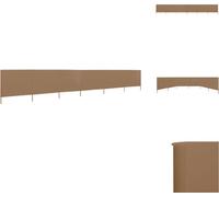 vidaXL Tissu brise-vent 6 pièces 800 x 80 cm Taupe - Parasols & Ecrans solaires