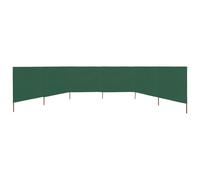 vidaXL Tissu brise-vent 6 pièces 800 x 80 cm vert