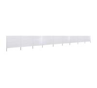 vidaXL Tissu brise-vent 9 pièces 1200 x 160 cm blanc sable