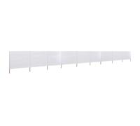 vidaXL Tissu brise-vent 9 pièces 1200 x 80 cm blanc sable
