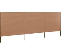 vidaXL Tissu brise-vent en 3 parties 400 x 160 cm Taupe