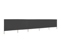 vidaXL Tissu brise-vent en 5 parties 600 x 120 cm Anthracite