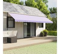 vidaXL Tissu Cantonnière d'Auvent 6 m - Bleu/Blanc