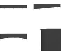 vidaXL Tissu coupe-vent 6 pièces 800 x 120 cm Anthracite - Coupe-vent - Déflecteur de vent - Cloison - Protection solaire