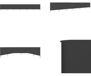 vidaXL Tissu coupe-vent 6 pièces 800 x 120 cm Anthracite - Coupe-vent - Déflecteur de vent - Cloison - Protection solaire
