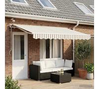 vidaXL Tissu de auvent Gris clair et blanc 600 × 350 cm Polyester